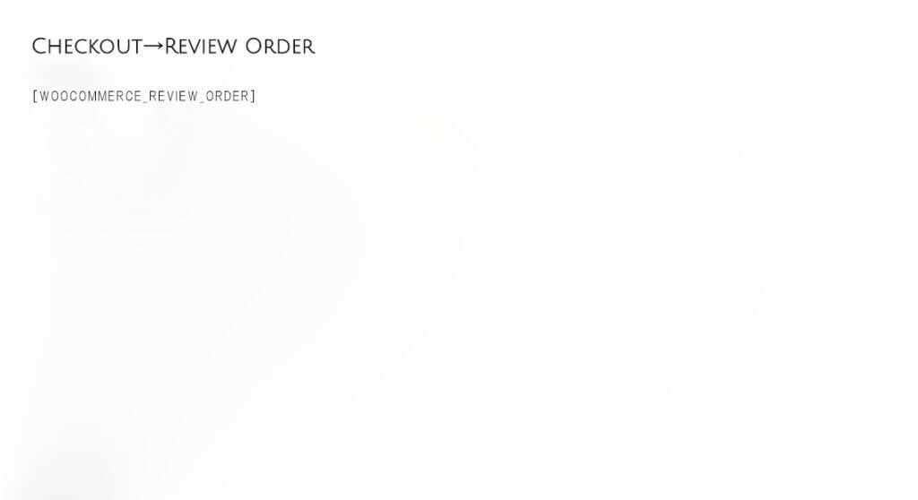 [woocommerce_review_order]という表記がなされた画像